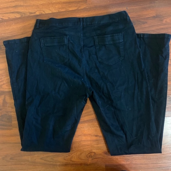 Black Denim Flare Jeans - Picture 2 of 4